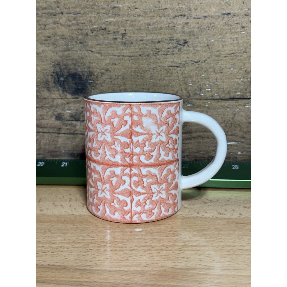 Artisanal Wavy Texture Coffee Tea Mug Cup 16 Oz Ceramic Pink Japanese Style